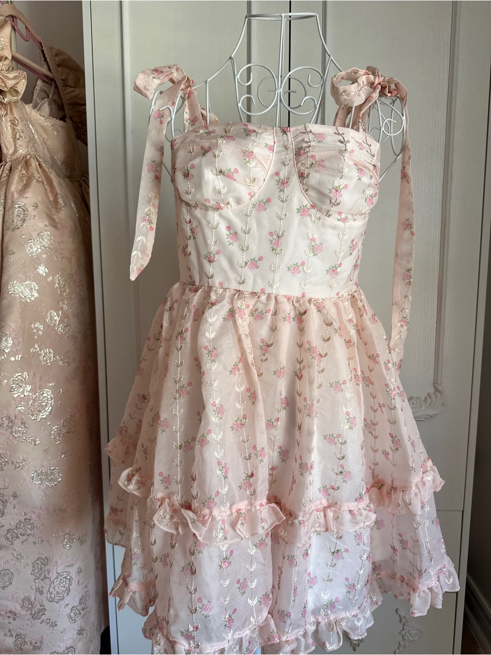 Ditsy floral pink coquette dress💗🎀
